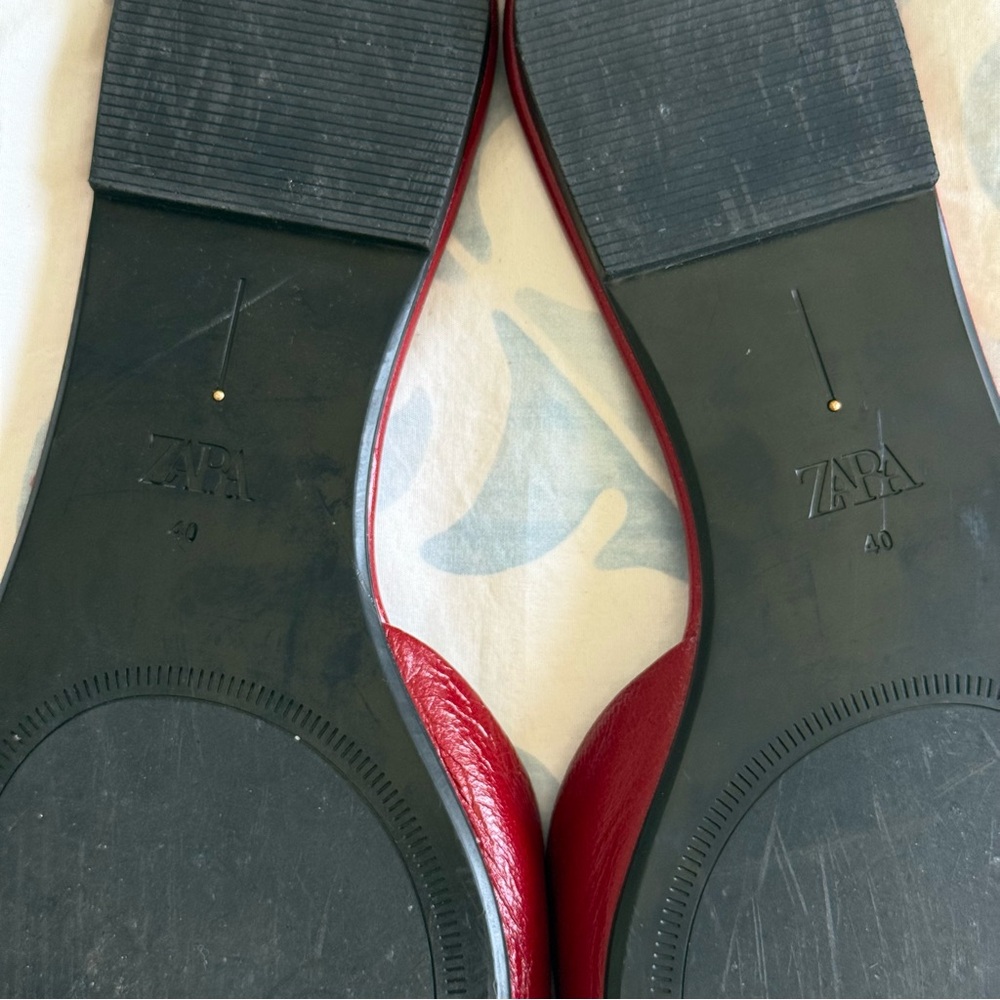 zara red mule sandals - 40 - Picture 3 of 6